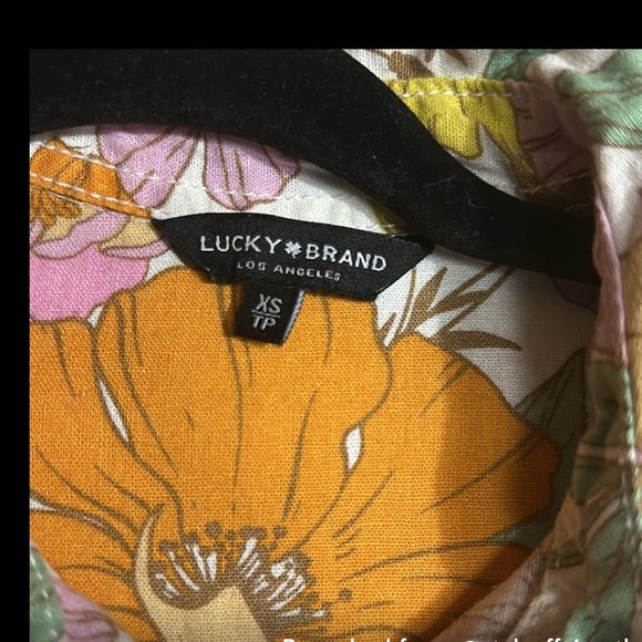 LUCKY BRAND- Vintage Print Linen, XS/S - Picture 3 of 3